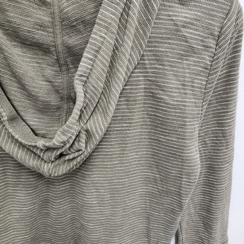Lauren Jeans Co Ralph‎ Lauren Womens Hoodie Medium Olive Green Striped Pullover